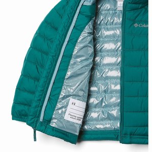 Columbia Powder Lite™ Hooded Jacka Pojkar MörkGröna (NHQUV4628)